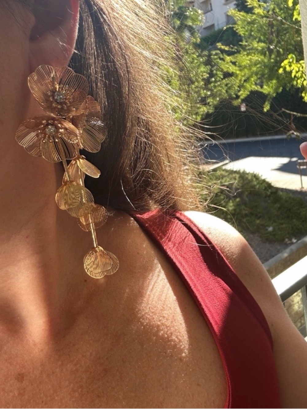 Cascading Statement Drop Earrings - Kate Middleton Earrings - Picture 6 of 9